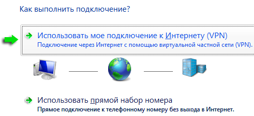 Использовать мое подключение к Интернету