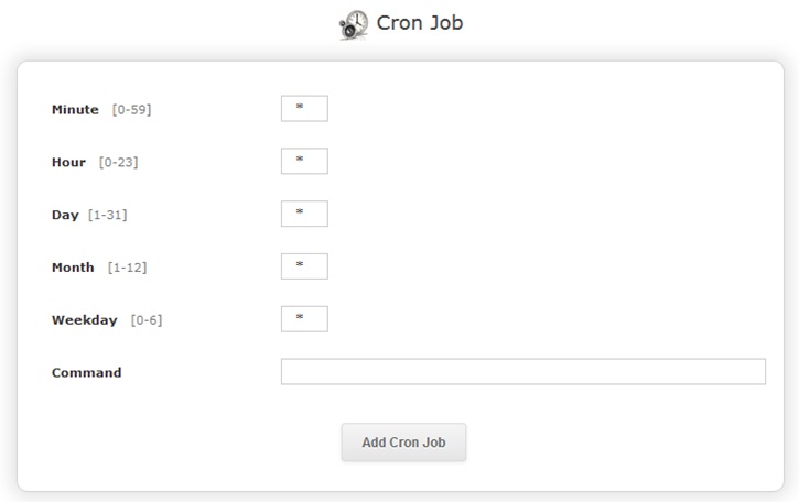 Добавление задачи Cron в Webuzo
