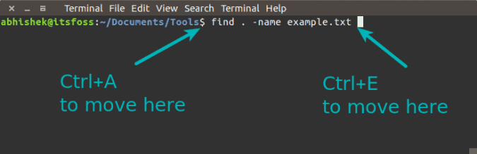 Перемещение в начало и конец строки при работе в терминале